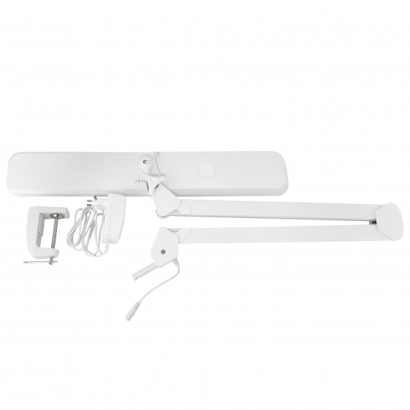 Semplix LED Arbeits-Tischlampe weiß (324 LED/ dimmbar in 5 Stufen/ Tischklemme)
