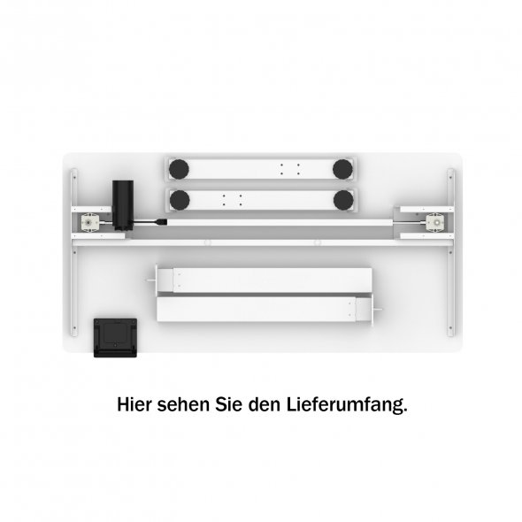 Semplix Hobby- und Arbeitstisch, Nähtisch elektrisch höhenverstellbar (weiß/ weiß)