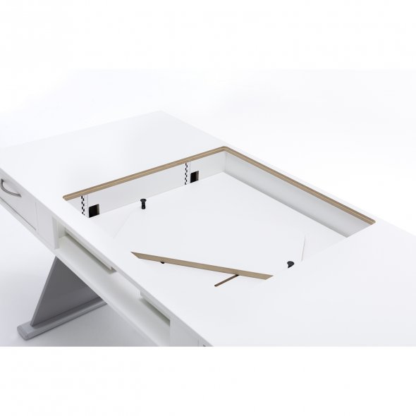 Quilt-Table twist 90° drehbar / 2 Schubladen / 44.40.80.00