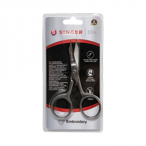 Singer Elite gebogene Stickschere Mikrospitze (10,2 cm/ 4")