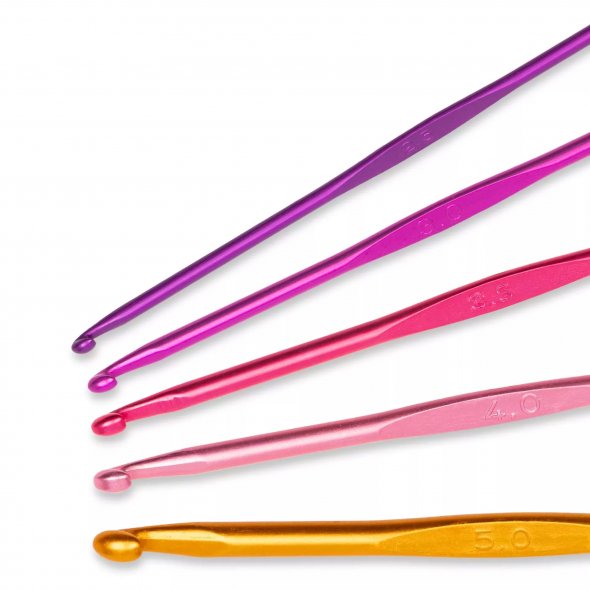 Prym Häkelnadel-Set ALU COLOUR (Stärken 2,5-5,0 mm)