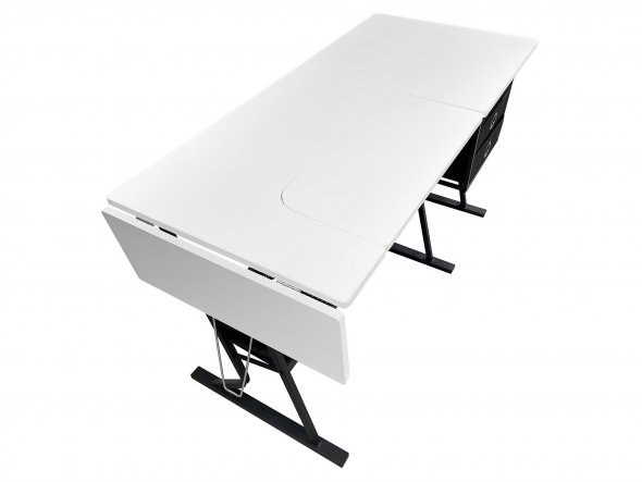 Nähmaschinen Tisch mit 3 Schubladen (weiß)
