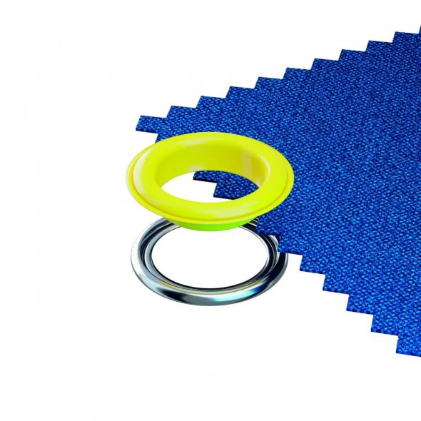 Prym Ösen mit Scheiben (11 mm/ gelb-silberfarbig/ 20 St.)