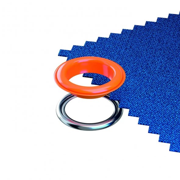Prym Ösen mit Scheiben (11 mm/ orange-silberfarbig/ 20 St.)