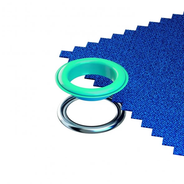 Prym Ösen mit Scheiben (11 mm/ mint-silberfarbig/ 20 St.)