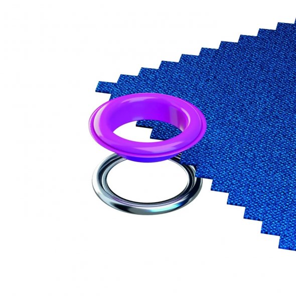 Prym Ösen mit Scheiben (11 mm/ pink-silberfarbig/ 20 St.)