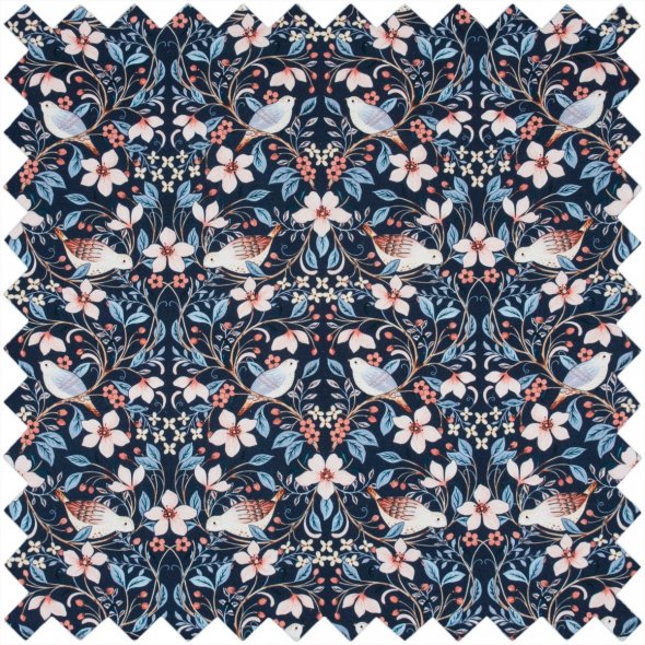 Nähkorb/Nähkästchen Vögel (bestickt / L / 23,5 x 31 x 20 cm)