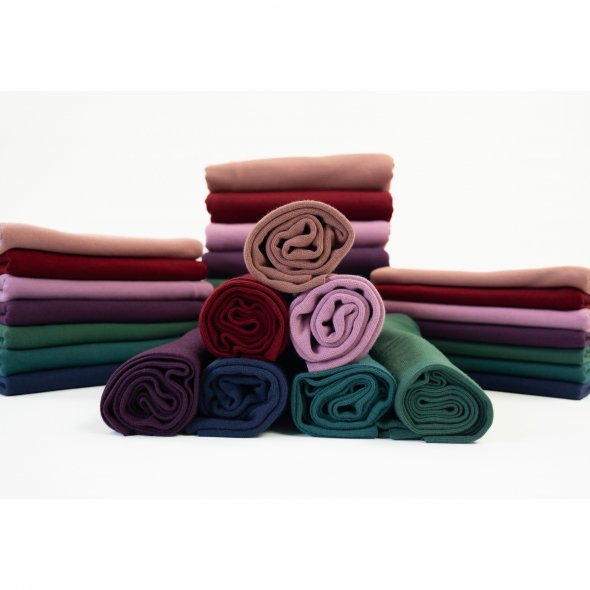 Baumwoll Sweat Stoff Eike, uni angeraut - von Swafing - Saisonale Farben: 1,0m