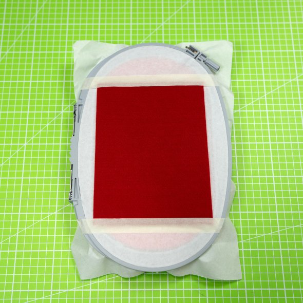 Erweiterung Unterlage für Bernina Stickrahmen auf 145x255 mm (rot)