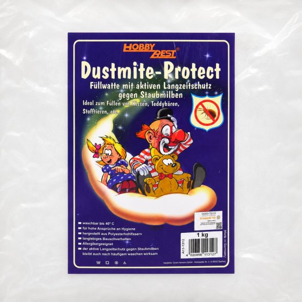 Hobbybest Füllwatte Dustmite protect (Allergiker geeignet / 1 kg / weiß)