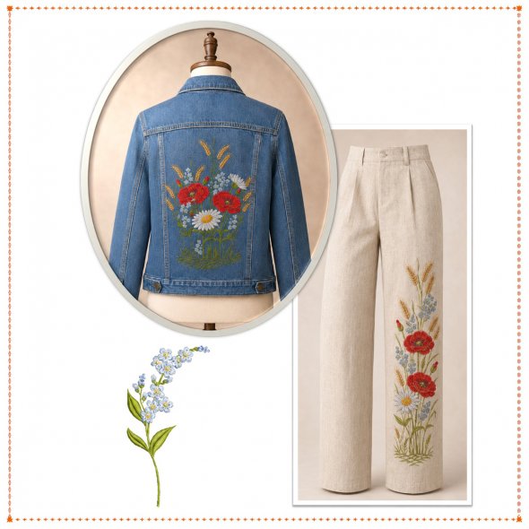 Windesign Stickmuster-USB Wiesenblumen