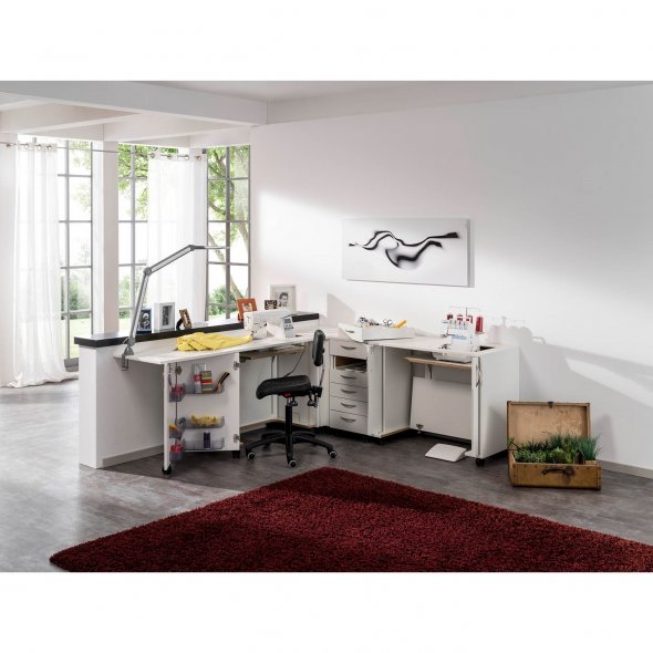 BASE sew folder-Up Nähmöbel mit Klapp-Platte 37.44-L mit elektronischem Lift