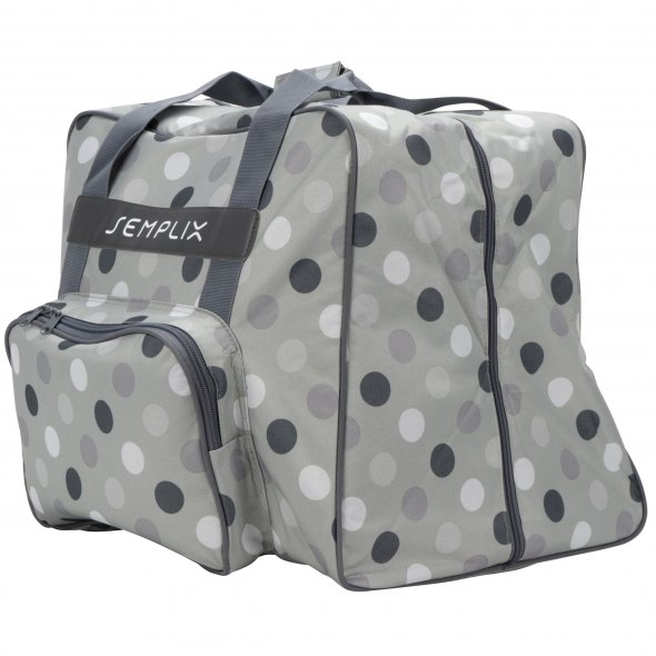 Semplix Overlocktasche-Coverlocktasche Polka Dots (stein/grau)