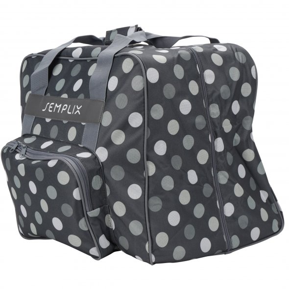 Semplix Overlocktasche-Coverlocktasche Polka Dots (anthrazit/grau)