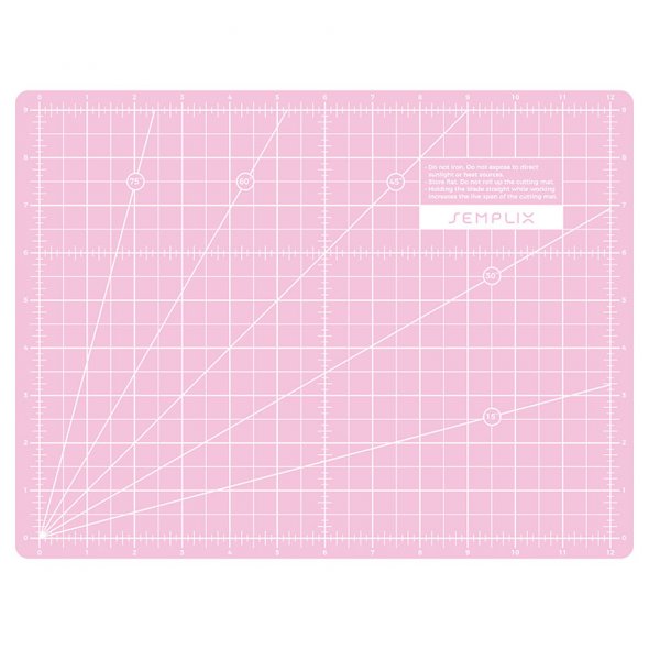 Semplix Schneidematten-Set A4 pink/beere Lineal/ Rollschneider 20 mm