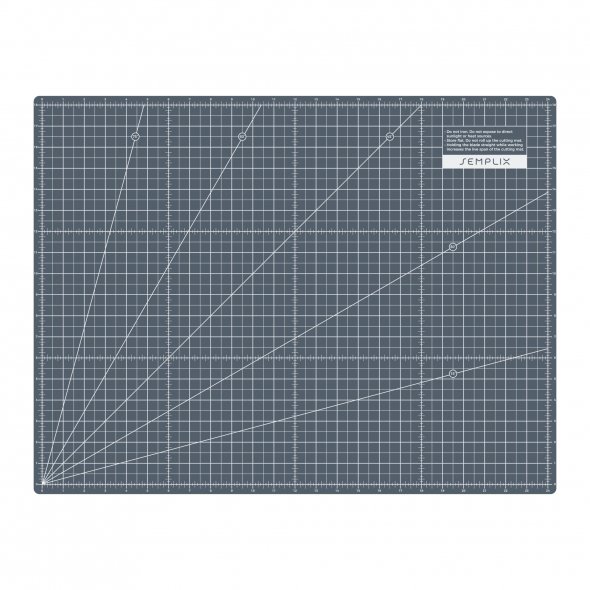 Semplix Schneidematte hellgrau-grau (60 x 45 cm/ 24 x 18 inch) A2