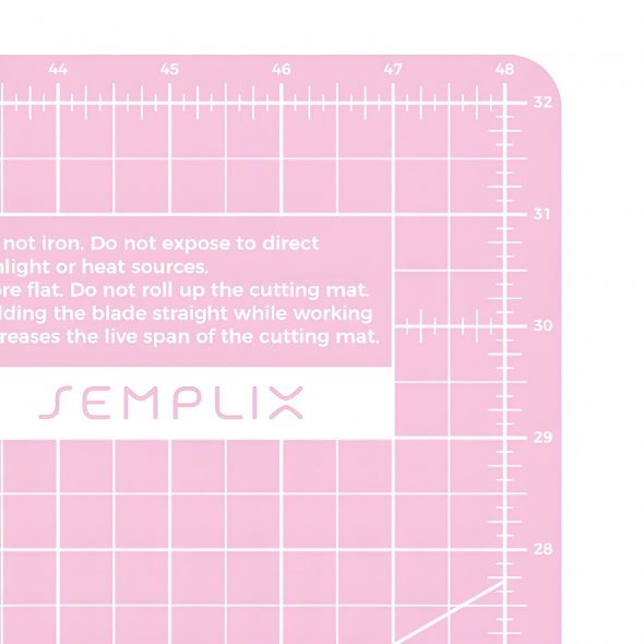 Semplix Schneidematte beere-rosa (120 x 80 cm/ 48 x 32 inch) A0