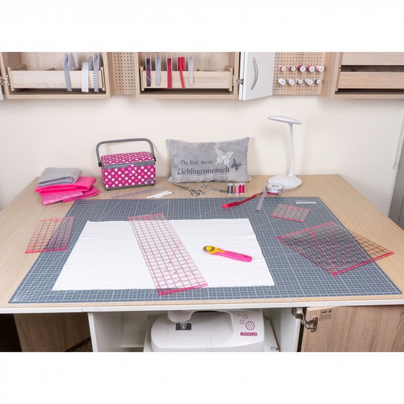 Semplix Schneidematte hellgrau-grau (120 x 80 cm/ 48 x 32 inch) A0