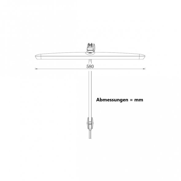 Semplix LED Arbeitslampe Tischlampe weiß (117 LED/ dimmbar/ Tischklemme)