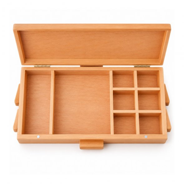 Milward Näh-Bastelkasten Holz (aufklappbar/ 35 x 18 x 18 cm)