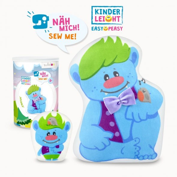 Kullaloo Nähset Troll "WILBALD" KINDERLEICHT Serie "Magic World"