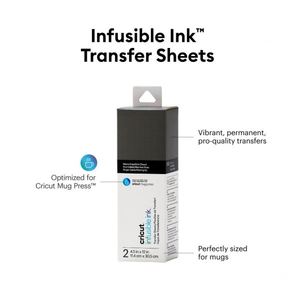 Cricut Infusible Ink Transferbogen (je 2 Bögen/ 11,4 x 30,5 cm/ uni Farben)