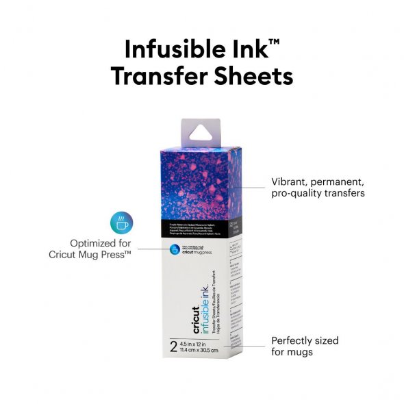 Cricut Infusible Ink Transferbogen (je 2 Bögen/ 11,4 x 30,5 cm/ Multi Farben)