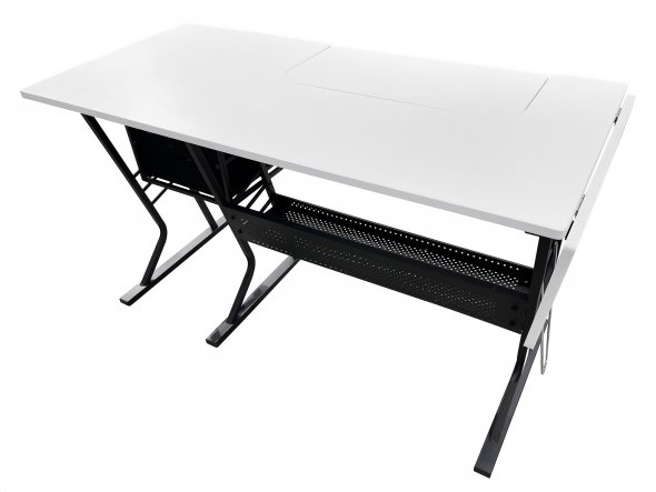 Nähmaschinen Tisch mit 3 Schubladen (weiß)
