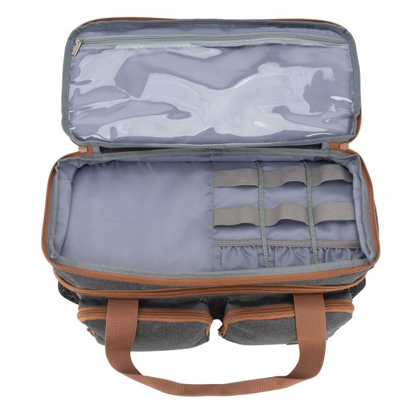 Semplix Multifunktionstasche anthrazit/braun (38 x 18 x 19 cm)