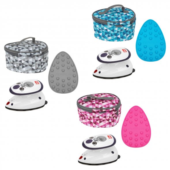 Semplix Mini-Dampfbügeleisen-Set Diamond petrol/türkis