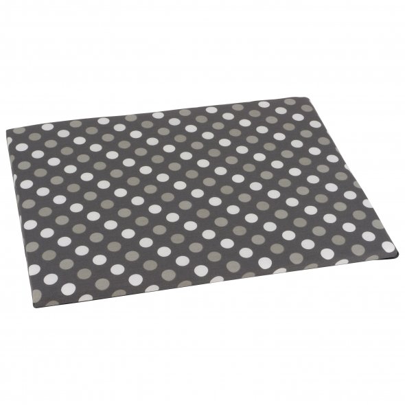 Semplix Mini-Bügeleisen Set + Unterlage Polka Dots anthrazit/grau