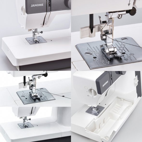 Janome 1522DG mechanische Nähmaschine (dunkelgrau)