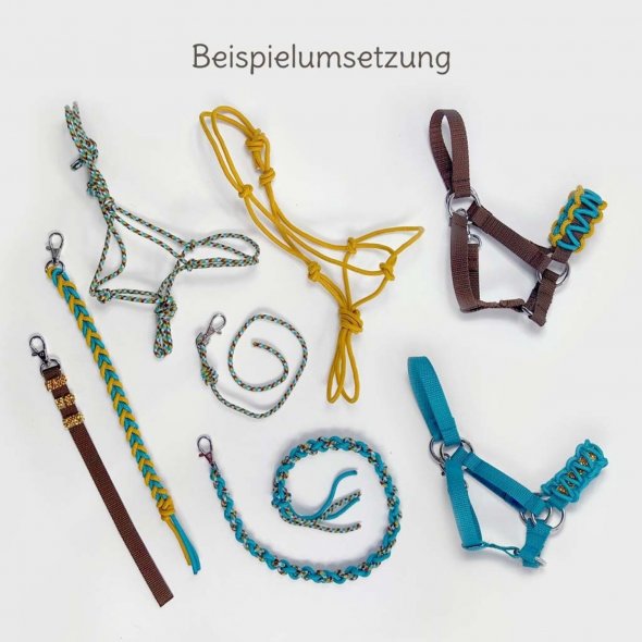 Kullaloo Hobby Horse Halfter Material-Set petrol/braun