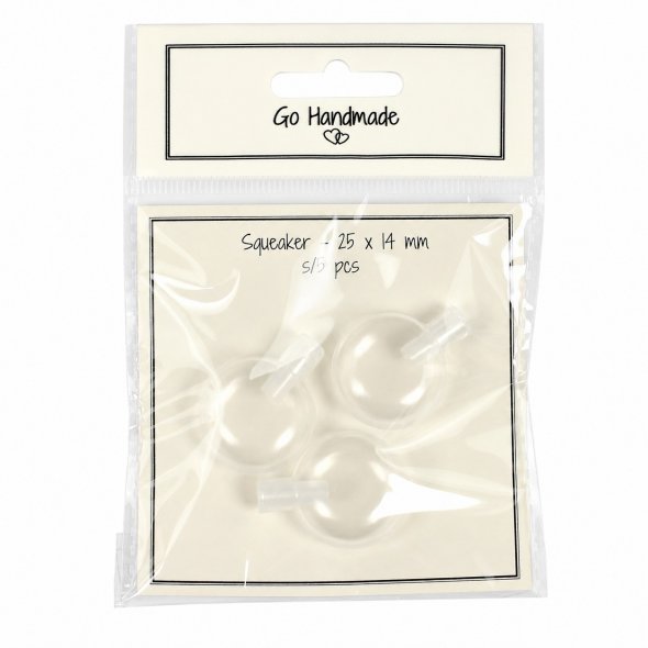Go Handmade Quietscher (Ø 25 mm / 3er Set) für Stofftiere zum Einnähen