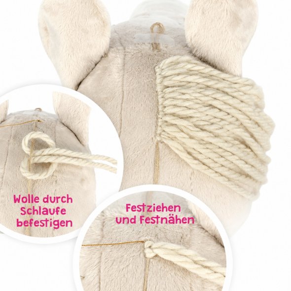 Go Handmade Pelzgarn FUR LUX schwarz (100 g / für Hobby Horse Mähnen)