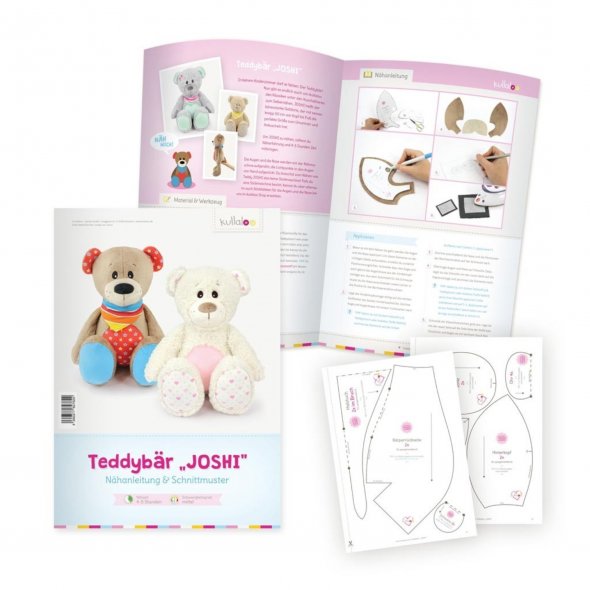 Kullaloo Print-Book Teddybär "Joshi" (Nähanleitung + Schnittmuster)