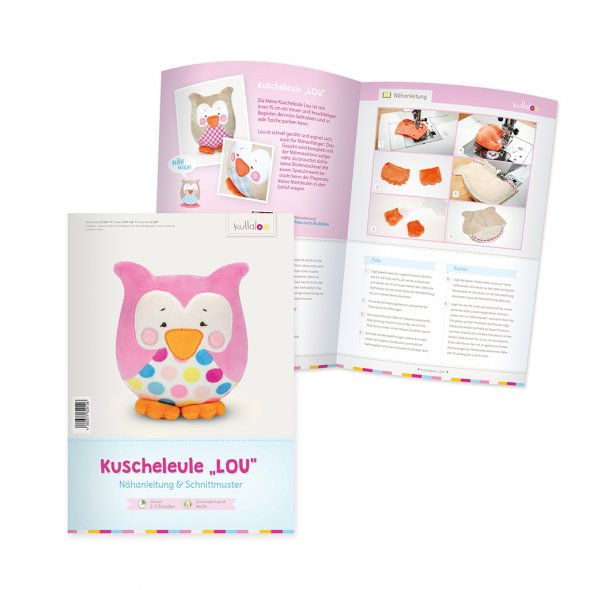 Kullaloo Materialset Kuscheleule LOU (braun-gepunktet inkl. Füllwatte)