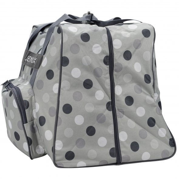 Semplix Overlocktasche-Coverlocktasche Polka Dots (stein/grau)