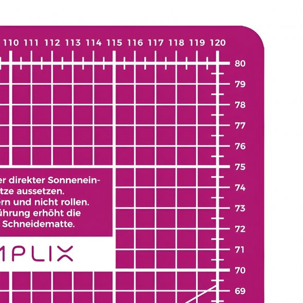 Semplix Schneidematte beere-rosa (120 x 80 cm/ 48 x 32 inch) A0