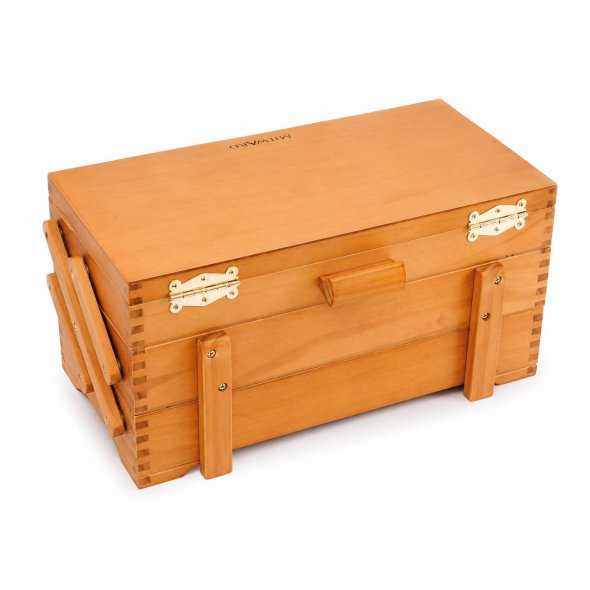 Milward Näh-Bastelkasten Holz (aufklappbar/ 35 x 18 x 18 cm)