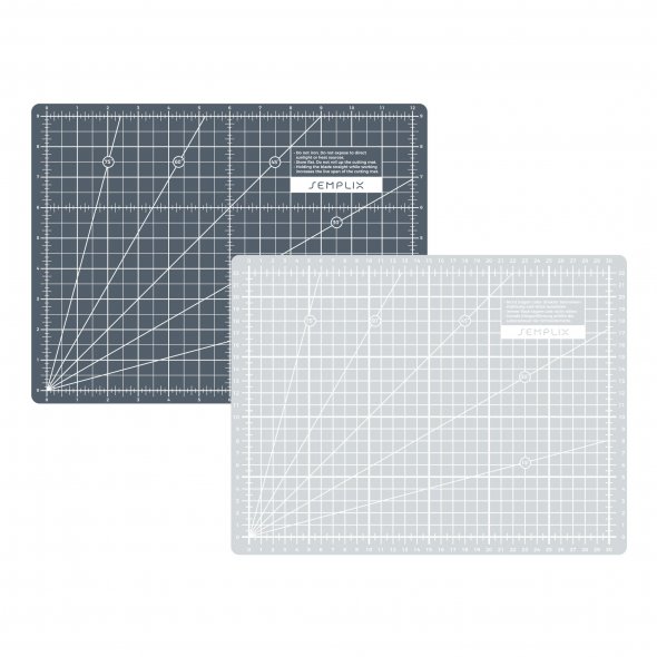 Semplix Schneidematten-Set A3 grau/türkis (Matte 45 x 30 cm)