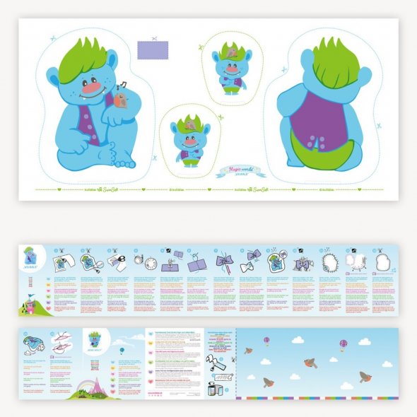 Kullaloo Nähset Troll "WILBALD" KINDERLEICHT Serie "Magic World"