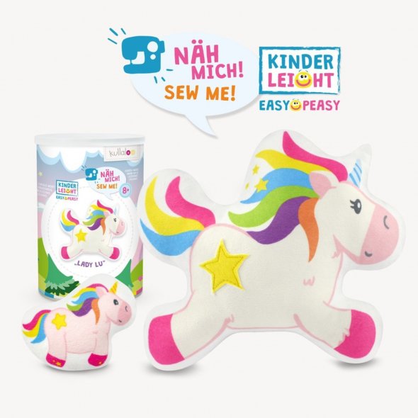 Kullaloo Nähset Einhorn "LADY LU" KINDERLEICHT Serie "Magic World"
