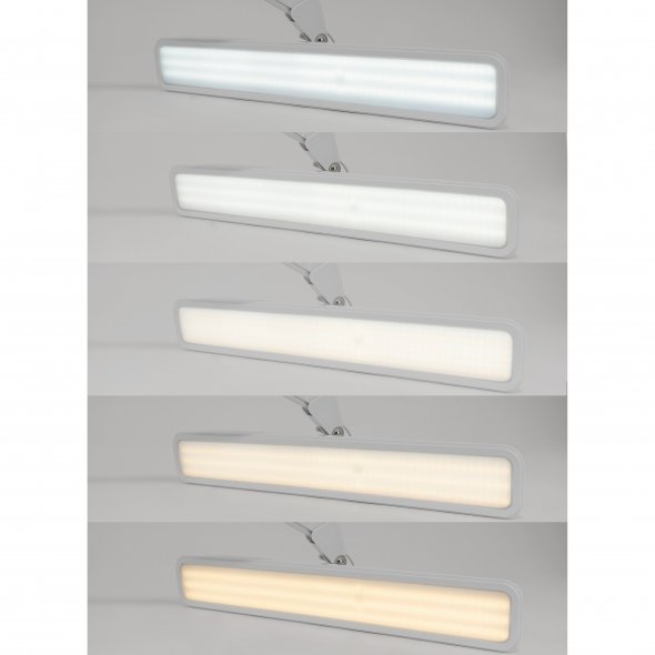 Semplix LED Arbeits-Tischlampe weiß (324 LED/ dimmbar in 5 Stufen/ Tischklemme)