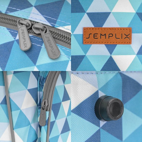 Semplix Nähmaschinentasche Diamond Design (blau/petrol)