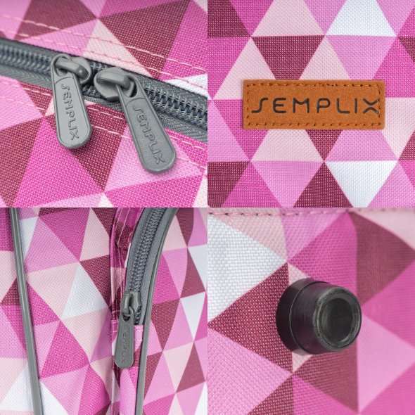 Semplix Overlocktasche Diamond Design (beere/rosa)