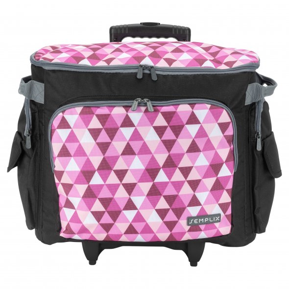 Semplix Nähmaschinentrolley Diamond Crystal (beere/rosa)