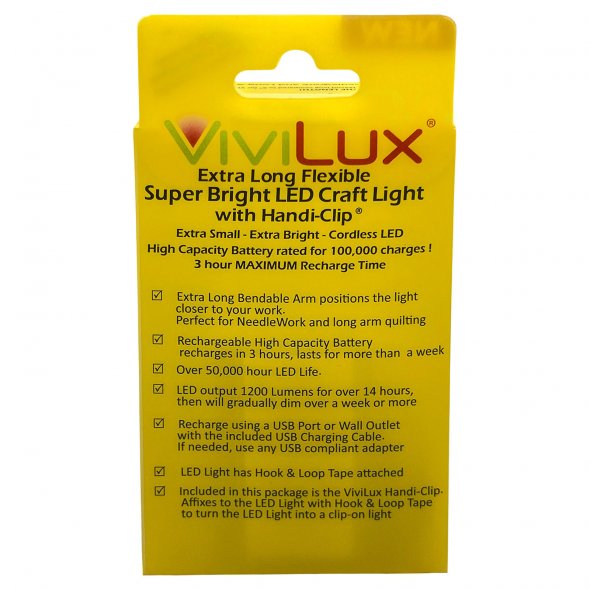 Vivilux LED Licht mit Klammer (extra hell) zum Nähen und Basteln
