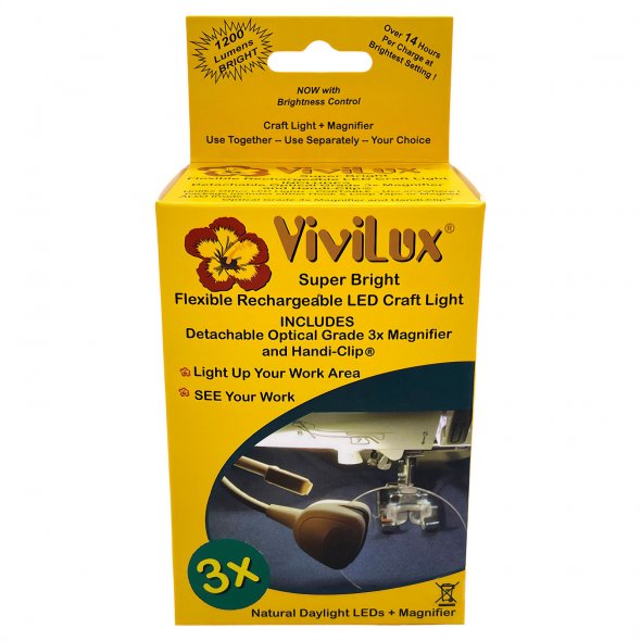 Vivilux LED Lupen-Lampe mit Wechselkopf für Handarbeiten und Nähen