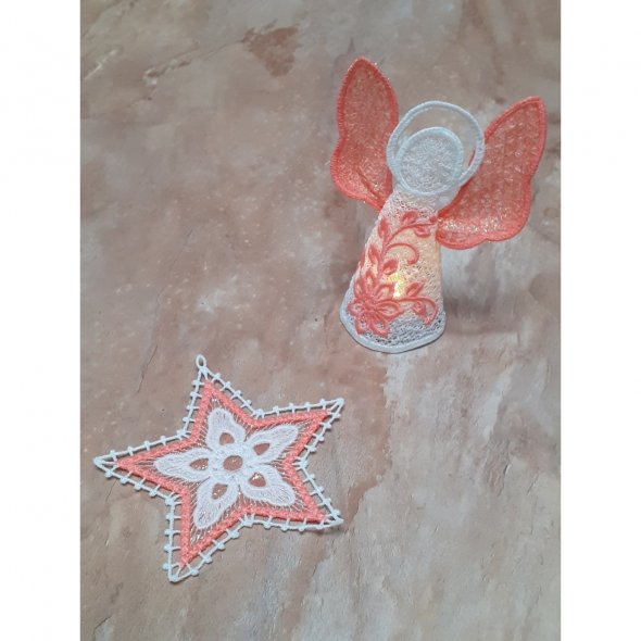 Windesign Stickmuster USB "Lace-Sterne mit Applikation" (8 Stickmuster)